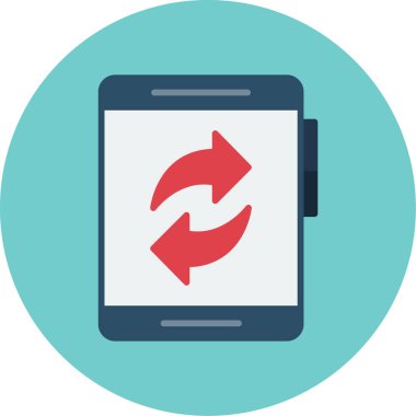 mobil indirme renkli vektör simgesi