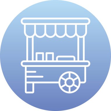 El arabası. Web simgesi basit illüstrasyon