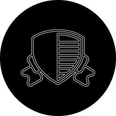 vektör kalkan simgesi, vektör illüstrasyonu