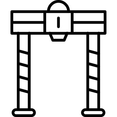 Çit. Web simgesi basit illüstrasyon
