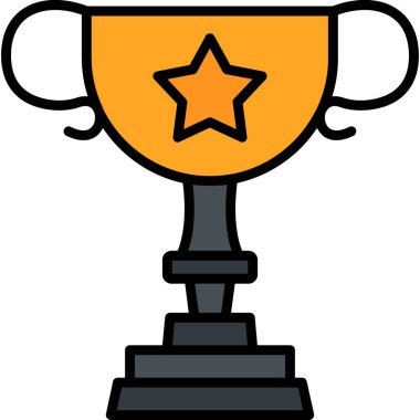 Ödül kupa simgesi - taslak biçiminde