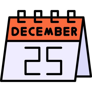 Aralık takvimi simgesi, vektör tasarımı