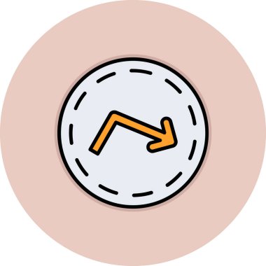 Saat simgesi vektör illüstrasyonu