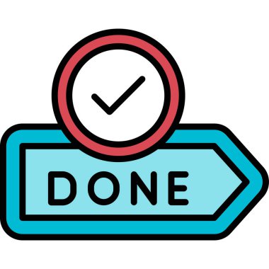 Modern vektör simgesi tamamlandı