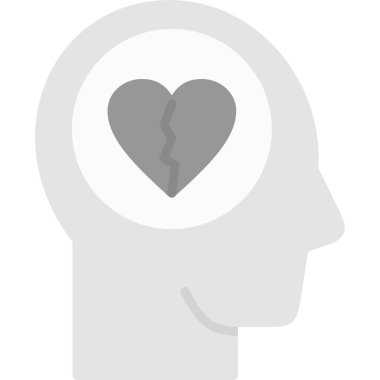 hüzünlü kalp vektörü simgesi