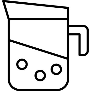 Kahve fincanı ana hatlı içecek ikonu