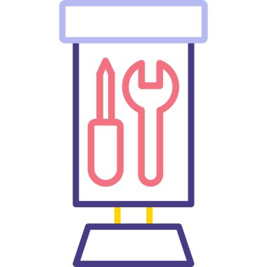 Tornavida. Web simgesi basit illüstrasyon