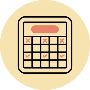 Web ve mobil uygulaması tasarımı, takvim logo kavramı için beyaz arka plan üzerinde izole takvim simge vektör