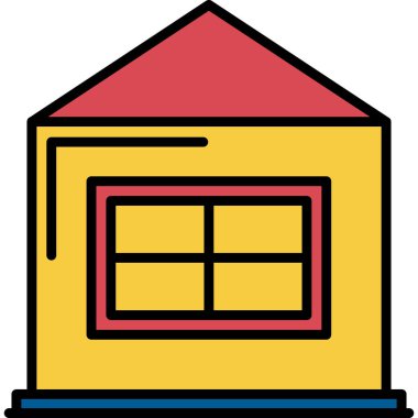 Ev. Web simgesi basit illüstrasyon