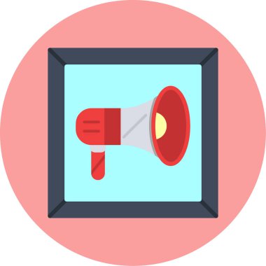 reklam web simgesi, vektör illüstrasyonu