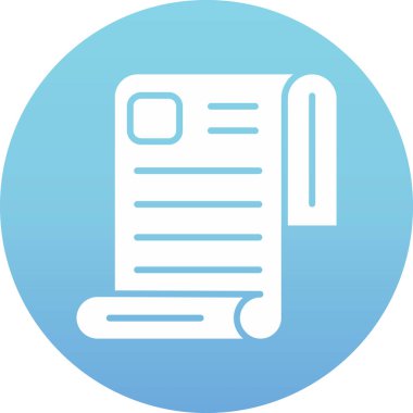 Belge. Web simgesi basit illüstrasyon