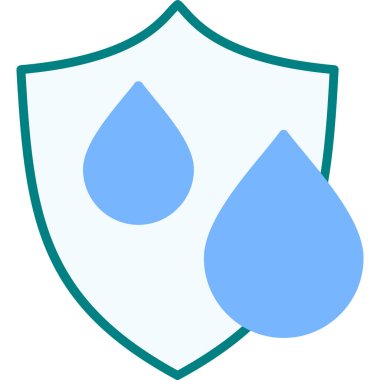 su koruma simgesi doldurulmuş dış hat biçiminde