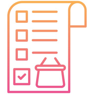 Simge vektör illüstrasyonunu listele