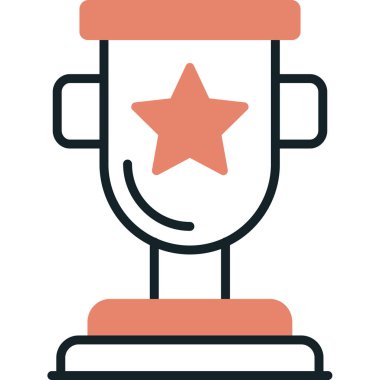 Kupa. Web simgesi basit illüstrasyon