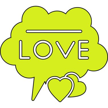 Aşk karikatürünün vektör çizimi