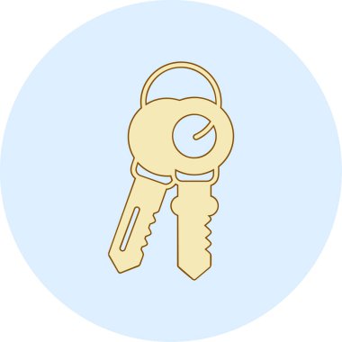 Anahtar simgesinin vektör illüstrasyonu