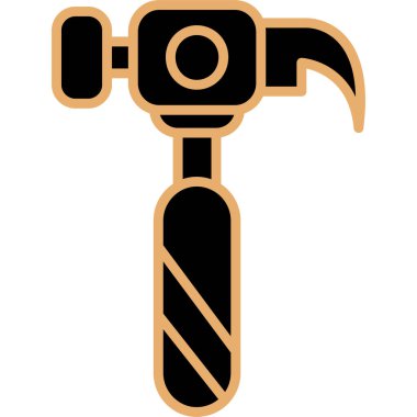 Çekiç simgesi. Vektör çizim