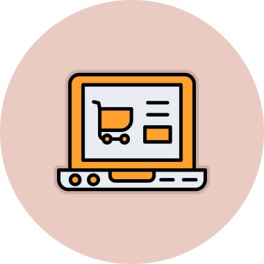 çevrimiçi alışveriş vektörü resimleme simgesi