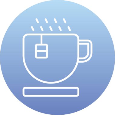 Çay. Web simgesi basit illüstrasyon