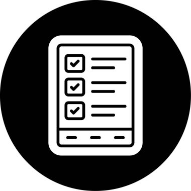 Kontrol listesi simgesi vektör illüstrasyonu