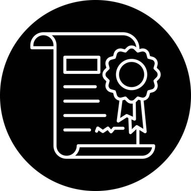 Eğilim biçimi izole edilmiş arkaplanda diploma simgesi