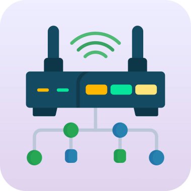 router simgesi vektör illüstrasyonu