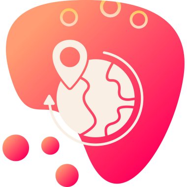 dünya haritası konum simgesi düz biçimli