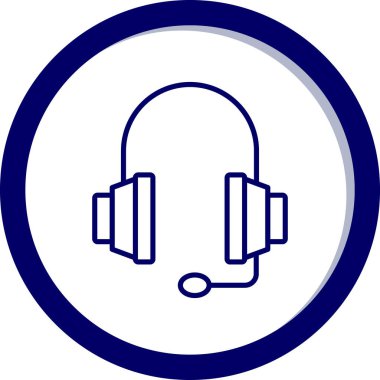 Kulaklık. Web simgesi basit illüstrasyon