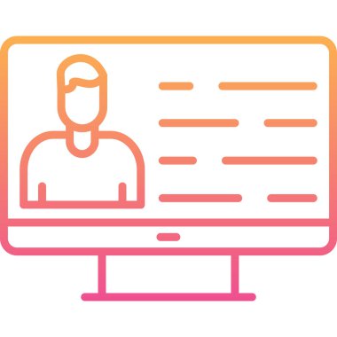 avatar erkek kullanıcı simgesi ana hat biçiminde