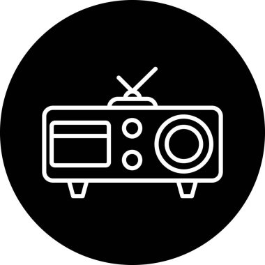 Radyo vektör satırı simgesi