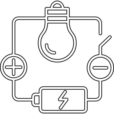 Enerji tasarrufu simgesi. Web için enerji vektör simgelerinin özet çizimi