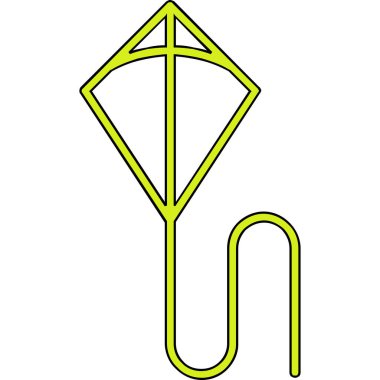 u harfi ile üçgenin yeşil ve mavi rengi.