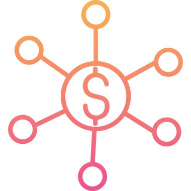 Dolar. Web simgesi basit illüstrasyon