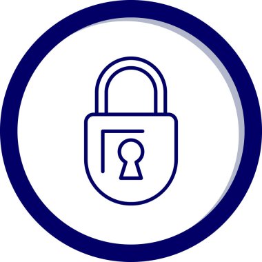 Kilit. Web simgesi basit illüstrasyon