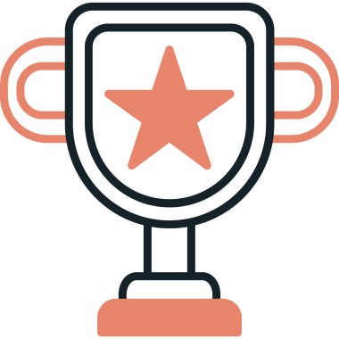 kupa düz simgesi, vektör illüstrasyonu