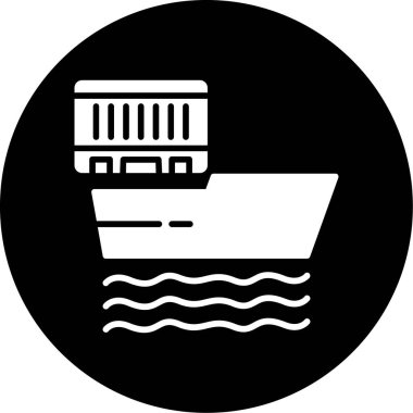 Konteynır. Web simgesi basit illüstrasyon