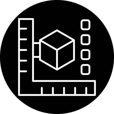 küp vektör simgesi modern basit illüstrasyon