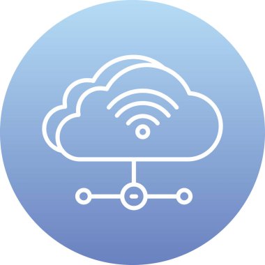 Bulut simgesi vektör illüstrasyonu