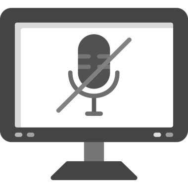 mikrofon simgesi vektör illüstrasyonu