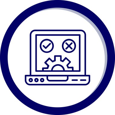 Bilgisayar tamir simgesinin vektör illüstrasyonu