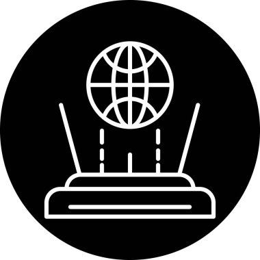 dünya haritası simgesi, basit biçim