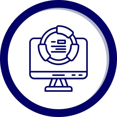 Web simgesini, basit vektör illüstrasyonunu izle