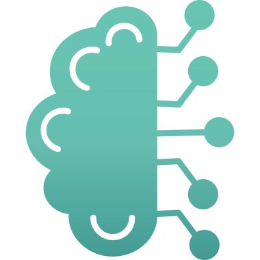 Beyin. Web simgesi basit tasarım