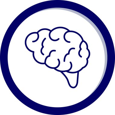 Beyin. Web simgesi basit illüstrasyon