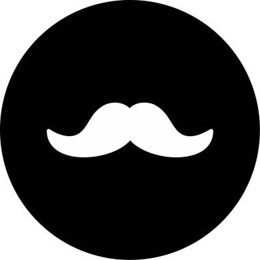 Bıyık simgesinin vektör çizimi