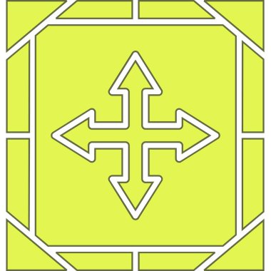 Sarı ve beyaz geometrik desenlerin vektör çizimi