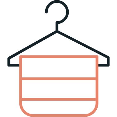 Elbise askısı. Web simgesi basit illüstrasyon