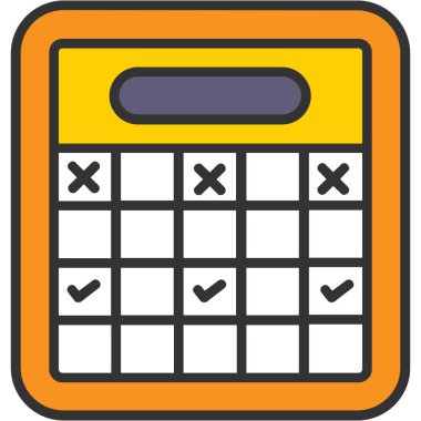 Takvim simgesi vektör illüstrasyonu