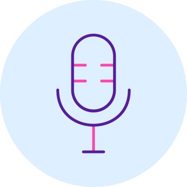 mikrofon simgesi, vektör illüstrasyonu basit tasarım