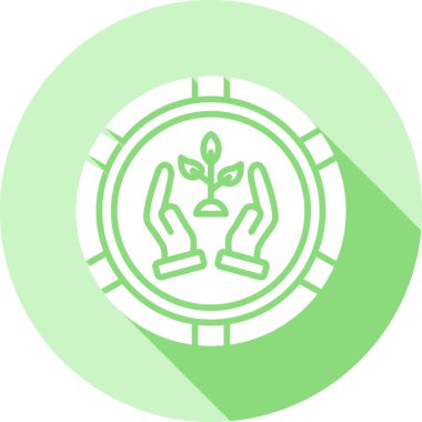 ekoloji konsepti simgesi, basit vektör illüstrasyonu